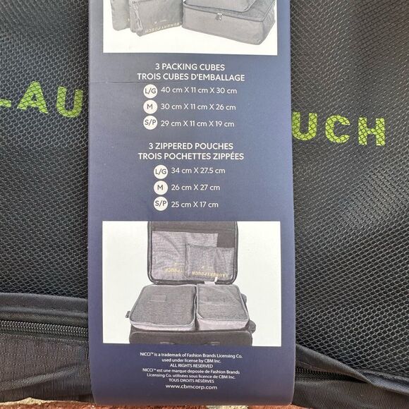 NICCI $76 6 Piece Set Luggage travel Organizers NEW W TAGS - Picture 7 of 9